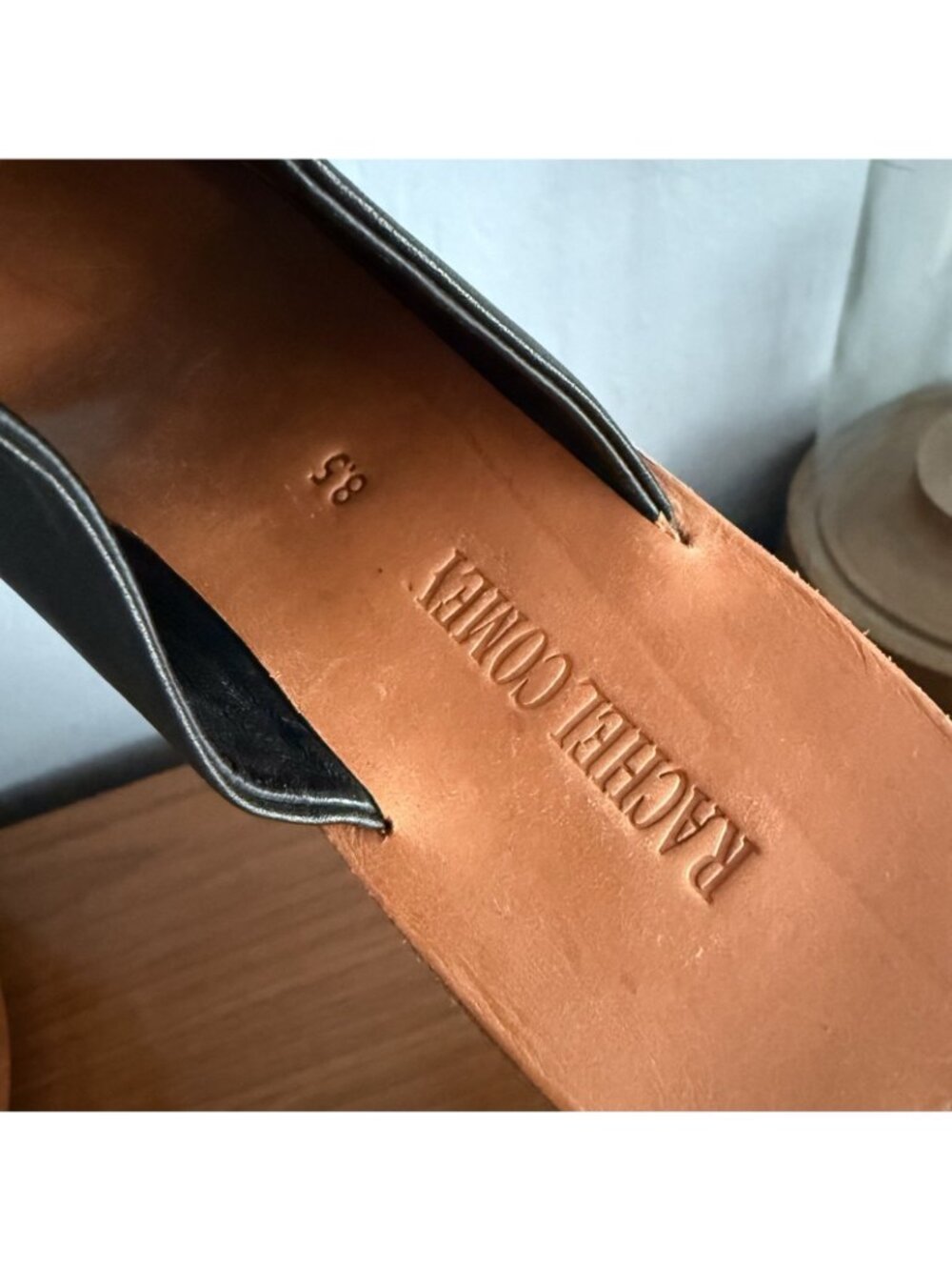 Rachel Comey Lyell Leather Wedge Slide Sandals - Picture 10 of 10